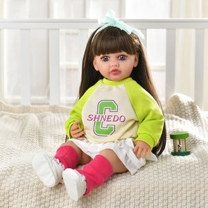 Yeezwood 55cm fonction musique réaliste Silicone poupée grand réaliste Reborn bébé jouet vraies poupées pour filles cadeau d'anniversaire pour les enfants - Product Image 3