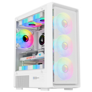 T10 Nine-Tailed Fox 240mm Lado de vidrio refrigerado por agua ATX/DIY Shell Matx Caja de computadora de escritorio para juegos Lado transparente para - Product Image 5