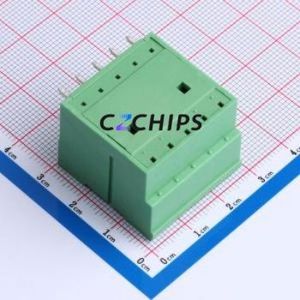 DB2ERH-5.08-2*5P-GN Plug-in Terminal Block Bent Lead Through Hole,P=5.08mm <b>Board</b>-to-<b>Board</b> / Socket - Closed 2x5P 5.08mm Green - Product Image 2
