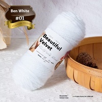 Indah beludru tupai wol 150g bagian besar sutra cerah benang rajutan topi syal mewah produk benang