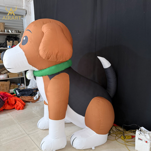Chiot gonflable bien élevé avec collier pour la célébration d'anniversaire d'une animalerie - Product Image 2