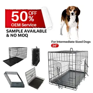 Niche pliable en métal pour chien, Cage avec plateau amovible, Cage pour animaux, pour Borzoi, masier, grand danois, tête de loup