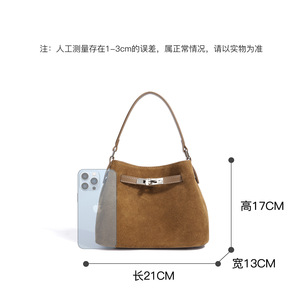 Bolso de Hombro Cuadrado Pequeño de Cuero Genuino para Mujer, Diseño Exclusivo de Alta Gama, Portátil, con Cierre Único, a la Moda, Primavera 2026 - Product Image 4