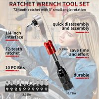Kit d'outils de vélo en alliage d'aluminium TOSUOD avec mini-pompe, clé à cliquet, leviers de pneu et 10 embouts, sac portable pour VTT et cyclisme sur route