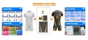 Conjunto de Uniforme de Fútbol Personalizado Vintage Negro y Amarillo de Manga Larga, Camiseta de <span class=keywords><strong>Portero</strong></span> para Equipos - Product Image 3