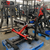 Máquina de Abducción y Empuje de Glúteos de Carga Plana, para Ejercicios de Glúteos, Brazos, Pecho y Espalda, con Soporte de Seguridad de Acero para Gimnasios Comerciales
