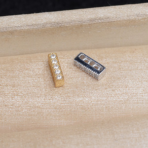 Accessoires de bricolage Wenchi, boucle de bijoux à double rangée de perles séparées, 21556, collier, bracelet, connexion, emballé en sac, Chine - Product Image 1