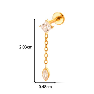 Astm F136 Titanium Piercing Lip Stud Intern Draadloos Labret Piercing Verschillende Stijlen Tragus Oor Piercing Sieraden - Product Image 6