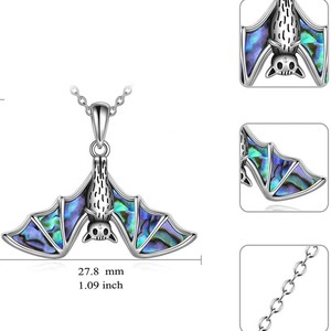 Ocean Abulone Jewelry 925 Sterling Silver Sting <span class=keywords><strong>Ray</strong></span> Abalone Shell Colgante Natural Abalone Manta <span class=keywords><strong>Ray</strong></span> Stingray Colgante Collar - Product Image 2