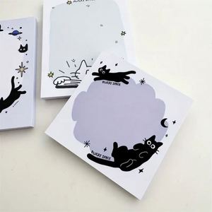 Black <b>Cat</b> Space-Themed Sticky Notes Cute Patterns on Paper for Office School Home Use for Back-to-School Season - Product Image 6