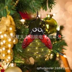 Solar Ladybug Hanging <b>Garden</b> Light LED <b>String</b> With Solar Panel For Outdoor Decoration - Product Image 2