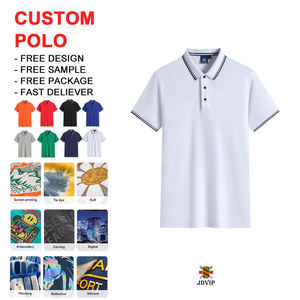 Yaz erkek kısa kollu % POLO GÖMLEK pamuk nakış gevşek iş her şey rahat artı boyutu T-shirt Polo - Product Image 1