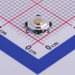 UK-B0232G15-SP25Y Tactile Switch SMD-4P,5.2x5.2mm Switch Single Pole Single Throw Round Button 2.5N Vertical Mount - Product Image 1