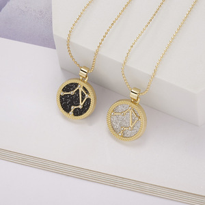 Nouveau <span class=keywords><strong>Jour</strong></span> et Nuit 12 Signe <span class=keywords><strong>Du</strong></span> Zodiaque Collier Plaqué Or <span class=keywords><strong>Horoscope</strong></span> Zodiaque Pendentif Collier avec <span class=keywords><strong>du</strong></span> Carton - Product Image 3