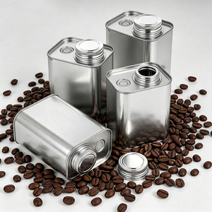 Boîte métallique hermétique à valve d'échappement unidirectionnelle, 100g-500g, pour grains de café, thé, flocons d'avoine, aliments pour animaux, sel – Emballage personnalisé – Vente chaude - Product Image 1