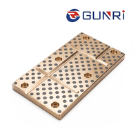 Plaques de guidage auto-lubrifiantes sans huile DSTW à base de cuivre, plaques coulissantes en graphite, laiton et bronze usinées CNC 75*75*6mm