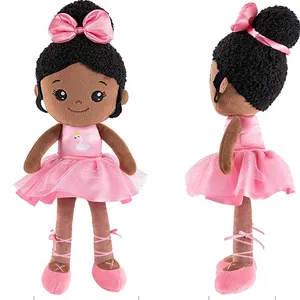 Factory Direct Customs New Design Soft Cute Black Dolls Plush Toy Baby