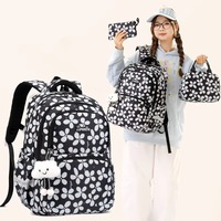 Sac à dos scolaire tendance pour filles, ensemble de 3 pièces, sac à lunch, sac à dos pour élèves du primaire, impression mignonne, sacs d'école, mochilas escolares, sac à dos 3 en 1