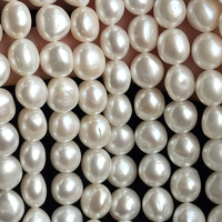 Brins de perles d'eau douce baroques en pierre naturelle de haute qualité de 11-12mm, bon lustre, surface très propre, forme de graisse, visage moins plat