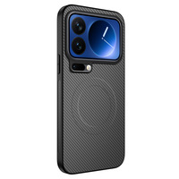 Étui de téléphone portable magnétique à motif en fibre de carbone pour Xiaomi 17 Pro Max 15 Ultra, coque de téléphone pour Redmi Note 15 Pro Note 14