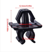 Collier de serrage en U noir en nylon à double fonction avec clip, attache rapide à griffes en V pour faisceau de câbles de moteur automobile, fixation de conduites antidérapante