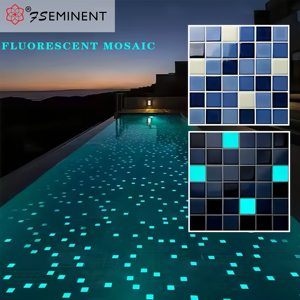 Mosaico di ceramica mosaico di Design luminoso della piscina utilizzato nella parete del paesaggio della piscina della piastrella della piscina del Club dell'hotel - Product Image 1
