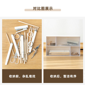 Transparent Drawer Style Stationery Storage <b>Box</b> Rectangle Office Organizer With Smooth Sliding Drawers For Desktop Use - Product Image 5