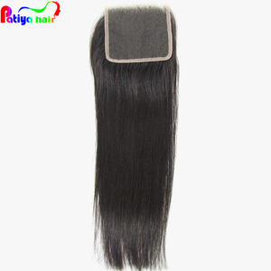 Closure frontale en dentelle fine 4*4 en cheveux vietnamiens bruts, avec ligne de cheveux pré-épilée, dessus transparent, 100% cheveux humains véritables, closure en dentelle HD - Product Image 1