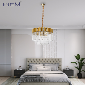 Wholes Nhà Máy Đèn Khách Sạn Trang Trí Ánh Sáng Vàng Lịch Thi Đấu Sản Xuất Tại Trung Quốc Pha Lê Đèn Chùm - Product Image 5