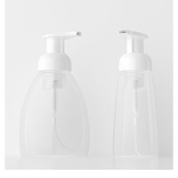 Emballage de nettoyant pour le visage transparent PET 250ml vide pour bouteille de pompe à mousse transparente pour shampooing au savon liquide scellé avec pompe