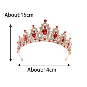 تاج زفاف فضي بتصميم رومانسي على شكل معبد الباغودا، تاج عتيق مزين بأحجار الراين الملونة، إكسسوارات شعر نسائية قابلة للتخصيص - Product Image 6