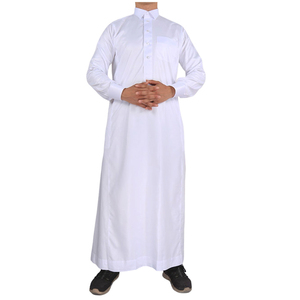 Venta al por mayor 2023 NewIslamic Arabia estilo musulmán ropa árabe Thawb Robe <span class=keywords><strong>Galabiya</strong></span> Kaftan Haramain hombres Thobe - Product Image 2