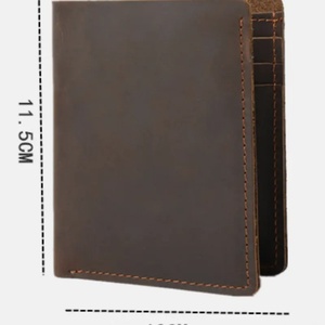 Boshiho - Cartera de Cuero Hecha a Mano para Hombre, Minimalista, para Tarjetas de Crédito, Bolsillo Delantero, el Mejor Regalo para Hombre - Product Image 5