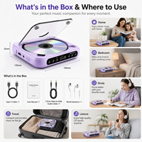 Pemutar CD Portabel untuk Anak-anak dengan Pemutaran Audio Nirkabel USB MP3 dan Baterai Isi Ulang
