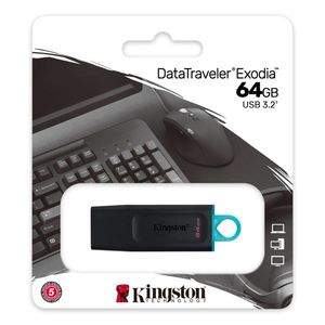 แฟลชไดรฟ์ DataTraveler Exodia 64GB USB 3.2 รุ่นพลาสติกใหม่ พร้อมการรับประกัน 5 ปี - Product Image 1