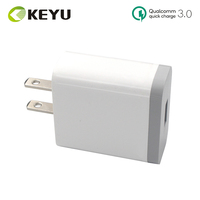 Chargeur mural rapide USB QC 3.0 18W avec prise EU US Japon 2 broches