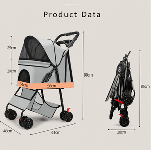 <span class=keywords><strong>Carrito</strong></span> <span class=keywords><strong>de</strong></span> Paseo para Mascotas, Plegable, Ligero, <span class=keywords><strong>de</strong></span> Lujo, para Perros y Gatos, para Exteriores - Product Image 6