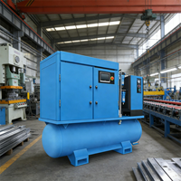 Compresseurs industriels 10hp 7.5kw Compresseur d'air 4-en-1 Compresseur d'air à vis rotatif VSD avec sécheur pour la découpe laser
