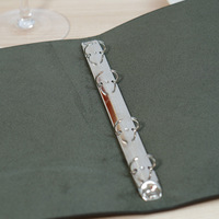 Usine de haute qualité en cuir véritable Menu dossier Logo personnalisé A4 taille Restaurant hôtel marque Menu couverture printemps classeur Menu Clip