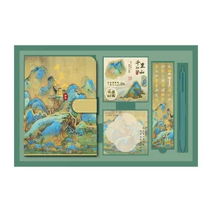 Chinese Style Creative Trends Diary <b>Gift</b> Box Set Thousand Miles Rivers Mountains Design Wireless Adhesive Day <b>Easter</b> - Product Image 5