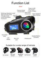 Intercom pour casque de moto Full Duplex avec caméra intégrée en plastique ABS