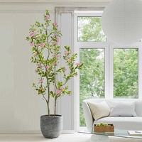 78.7 pouces de luxe artificiel myrte arbre plante en pot grand Faux arbre vert pour la décoration intérieure haut de gamme maison hôtel hall étage plante