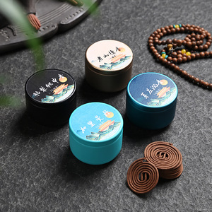 Miniature Incense Coils Natural Sandalwood Agarwood 20 Coils <b>Small</b> Jar Indoor Use Aromatic Home Fragrance - Product Image 2