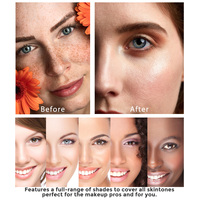 Liquide de fond de teint pour le visage, marque privée, couverture complète, imperméable, spf 15