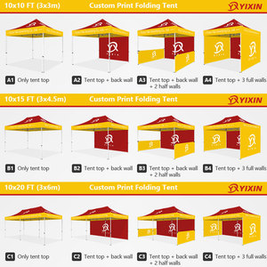 10x10 tùy chỉnh in quảng cáo khuyến mại Pop Up tổ chức sự kiện gấp nhôm triển lãm thương mại gazebo 10x10 Tán lều - Product Image 3