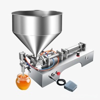 Machine de remplissage pneumatique semi-automatique pour huile, sauce, miel, shampoing, lotion et savon liquide en bouteille