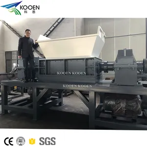 KOOEN Wide Applications Double Shaft Shredder Machine For Crushing Rubber Oil Drum Waste Car