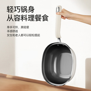 Fry <b>Pan</b> Ceramic Nonstick Flat Bottom For Gas And <b>Induction</b> Stove Household Cooking <b>Pancake</b> Egg Steak - Product Image 1