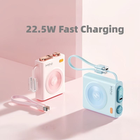 Powerbank Portabel Super Cepat Isi Daya 22.5W, Baterai Mini Kecil dengan Layar LED Digital, Disetujui Maskapai Penerbangan untuk Aktivitas Luar Ruangan