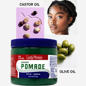 Pomada para Peinar con Etiqueta Privada Disponible, 14oz, Aceite de Oliva Natural y Aceite de Ricino, Fijación Fuerte, Sin Residuos, para Trenzas y Ondas - Product Image 4